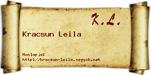 Kracsun Leila névjegykártya